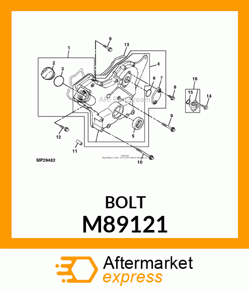 BOLT, FLANGE HEAD M6 X 80 M89121