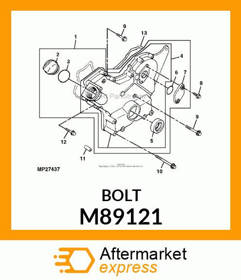 BOLT, FLANGE HEAD M6 X 80 M89121