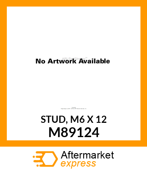 STUD, M6 X 12 M89124