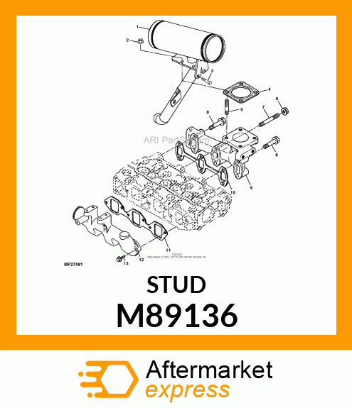 STUD, 8 X 55 M89136