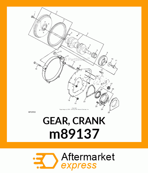 GEAR, CRANK m89137