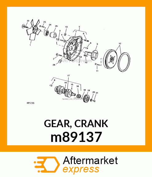 GEAR, CRANK m89137