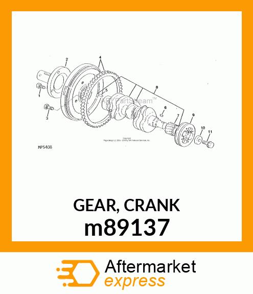 GEAR, CRANK m89137