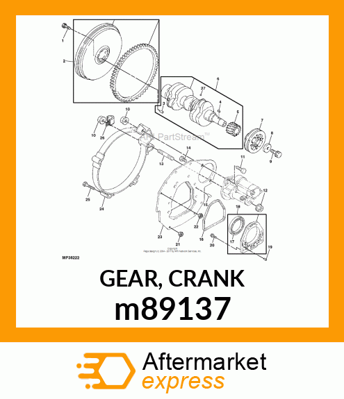 GEAR, CRANK m89137