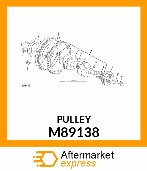 PULLEY, PULLEY, CRANKSHAFT M89138