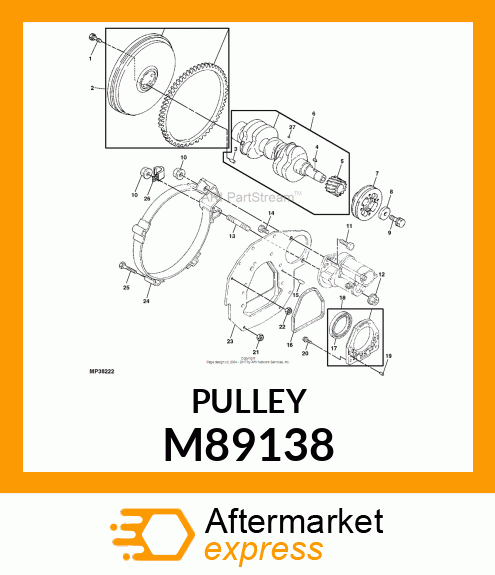 PULLEY, PULLEY, CRANKSHAFT M89138