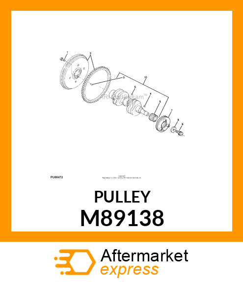 PULLEY, PULLEY, CRANKSHAFT M89138