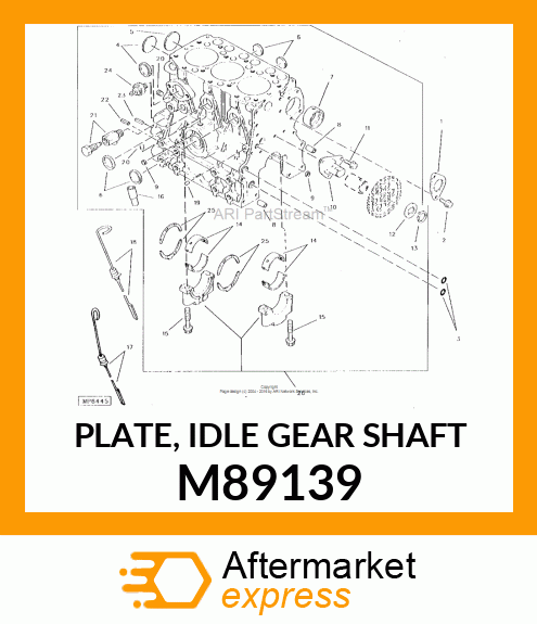 PLATE, IDLE GEAR SHAFT M89139