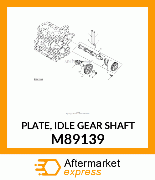 PLATE, IDLE GEAR SHAFT M89139