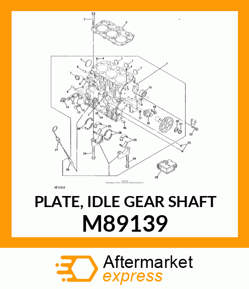 PLATE, IDLE GEAR SHAFT M89139