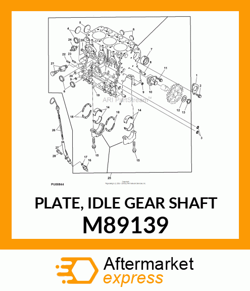 PLATE, IDLE GEAR SHAFT M89139