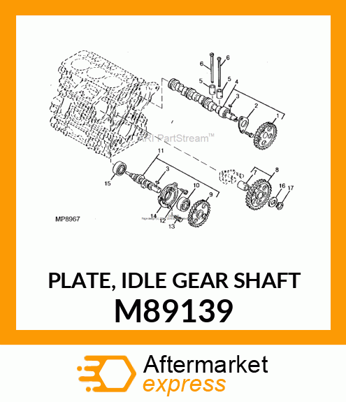 PLATE, IDLE GEAR SHAFT M89139