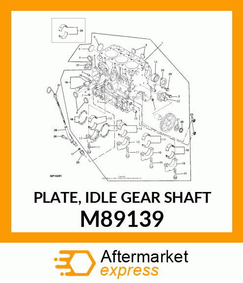 PLATE, IDLE GEAR SHAFT M89139