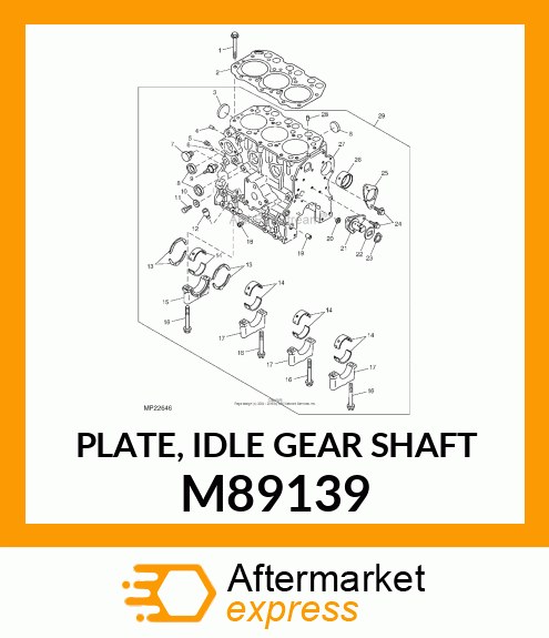 PLATE, IDLE GEAR SHAFT M89139