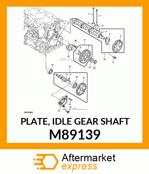 PLATE, IDLE GEAR SHAFT M89139