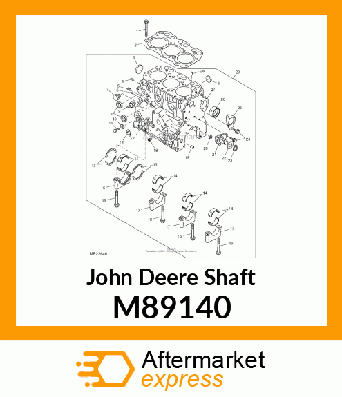 SHAFT, IDLE GEAR M89140