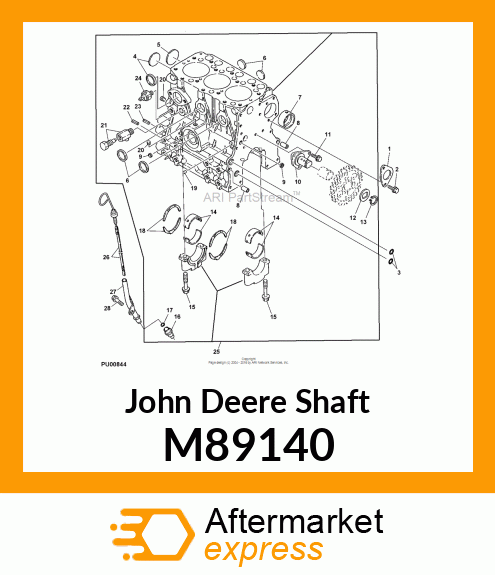 SHAFT, IDLE GEAR M89140