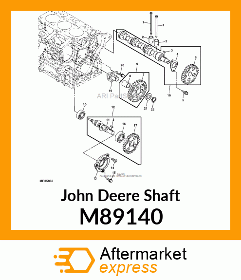 SHAFT, IDLE GEAR M89140