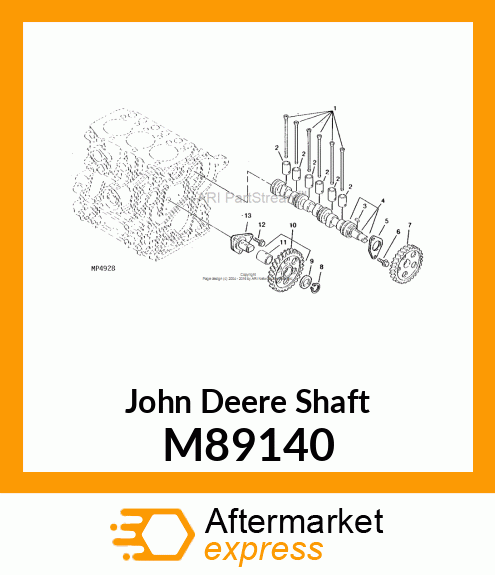 SHAFT, IDLE GEAR M89140