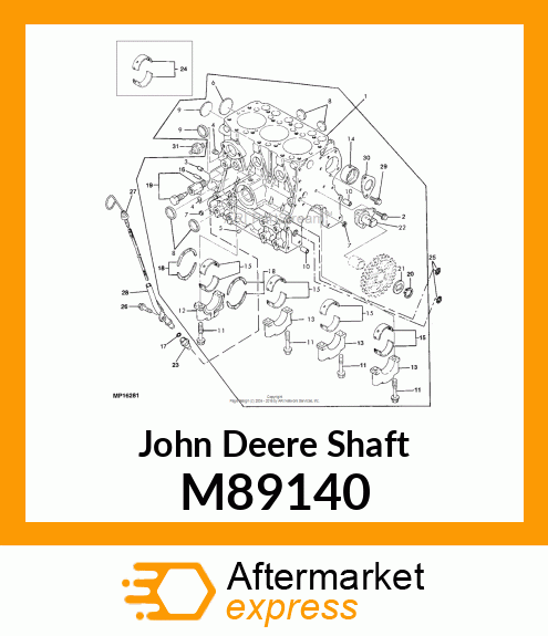 SHAFT, IDLE GEAR M89140