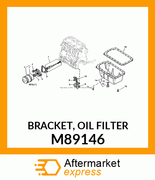 BRACKET, OIL FILTER M89146