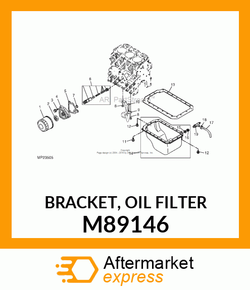 BRACKET, OIL FILTER M89146