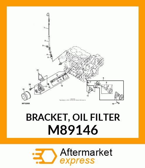 BRACKET, OIL FILTER M89146