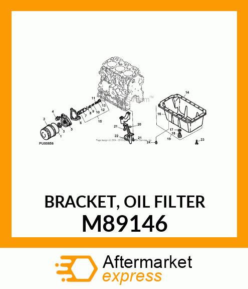 BRACKET, OIL FILTER M89146