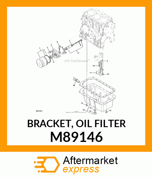 BRACKET, OIL FILTER M89146