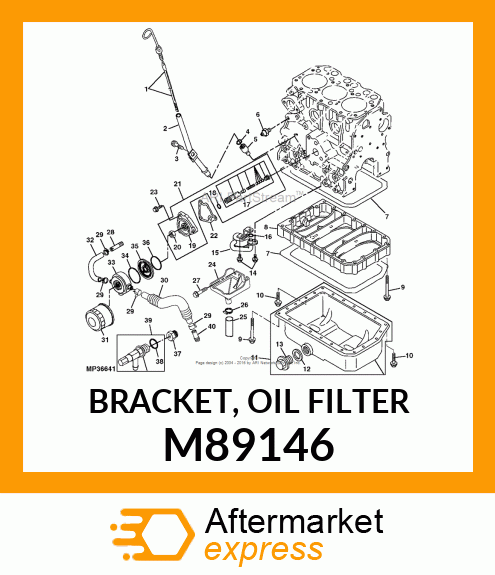 BRACKET, OIL FILTER M89146