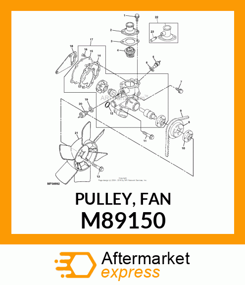 PULLEY, FAN M89150