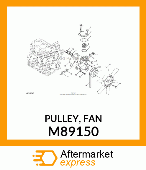 PULLEY, FAN M89150