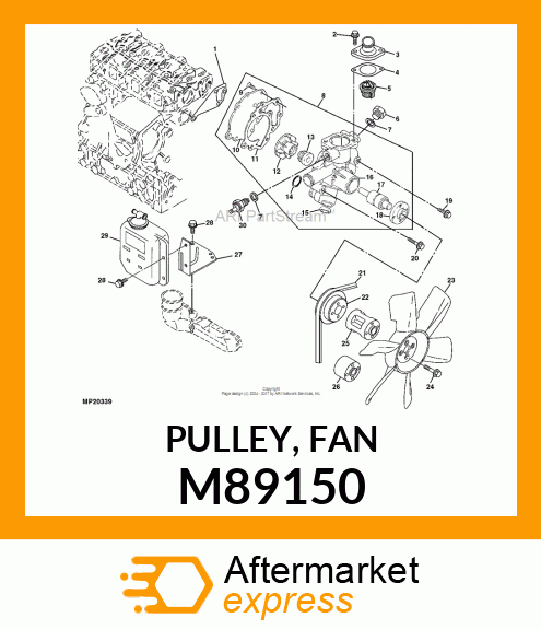 PULLEY, FAN M89150