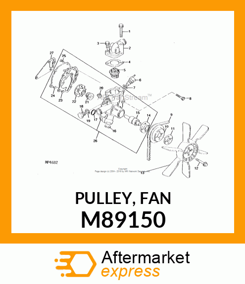 PULLEY, FAN M89150