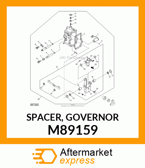 SPACER, GOVERNOR M89159