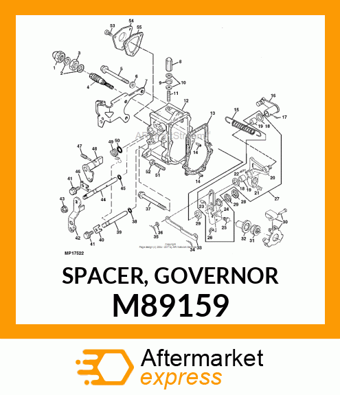 SPACER, GOVERNOR M89159