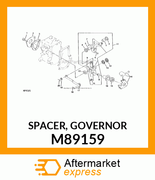 SPACER, GOVERNOR M89159