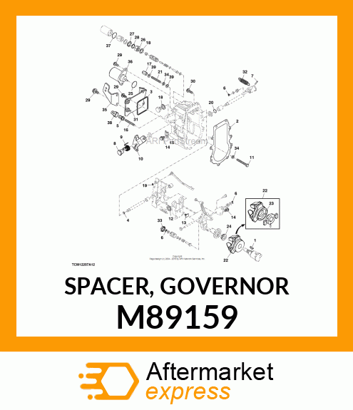 SPACER, GOVERNOR M89159