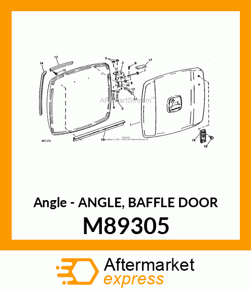 Angle - ANGLE, BAFFLE DOOR M89305