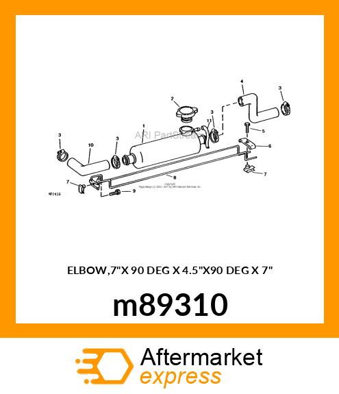 ELBOW,7"X 90 DEG X 4.5"X90 DEG X 7" m89310