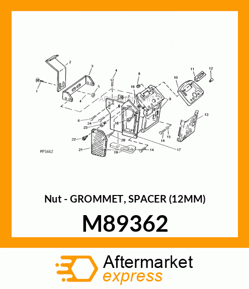 Nut - GROMMET, SPACER (12MM) M89362