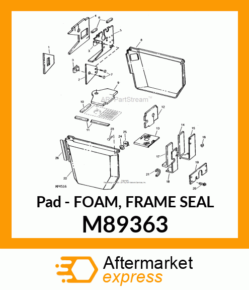 Pad - FOAM, FRAME SEAL M89363