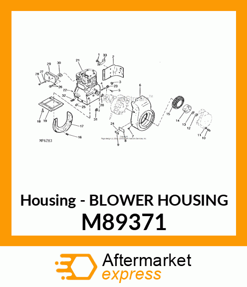 Housing - BLOWER HOUSING M89371