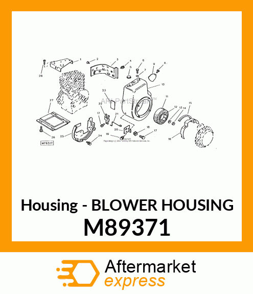 Housing - BLOWER HOUSING M89371