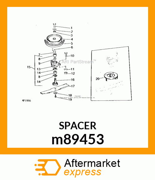 WASHER, BLADE (PLATED) m89453