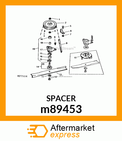 WASHER, BLADE (PLATED) m89453