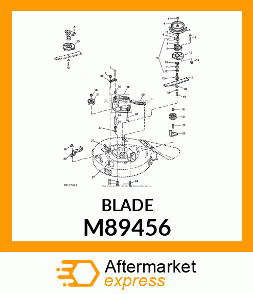 30 In. (76.2 cm) Low Lift Mower Blade M89456