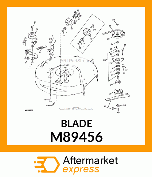 30 In. (76.2 cm) Low Lift Mower Blade M89456