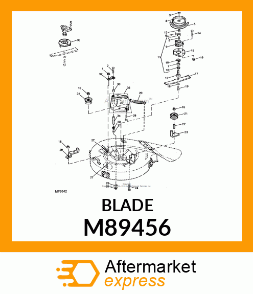 30 In. (76.2 cm) Low Lift Mower Blade M89456