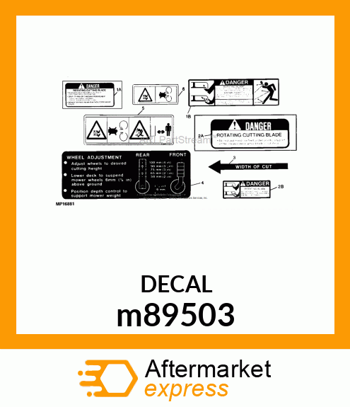 SAFETY SIGN, DANGER ENGLISH m89503